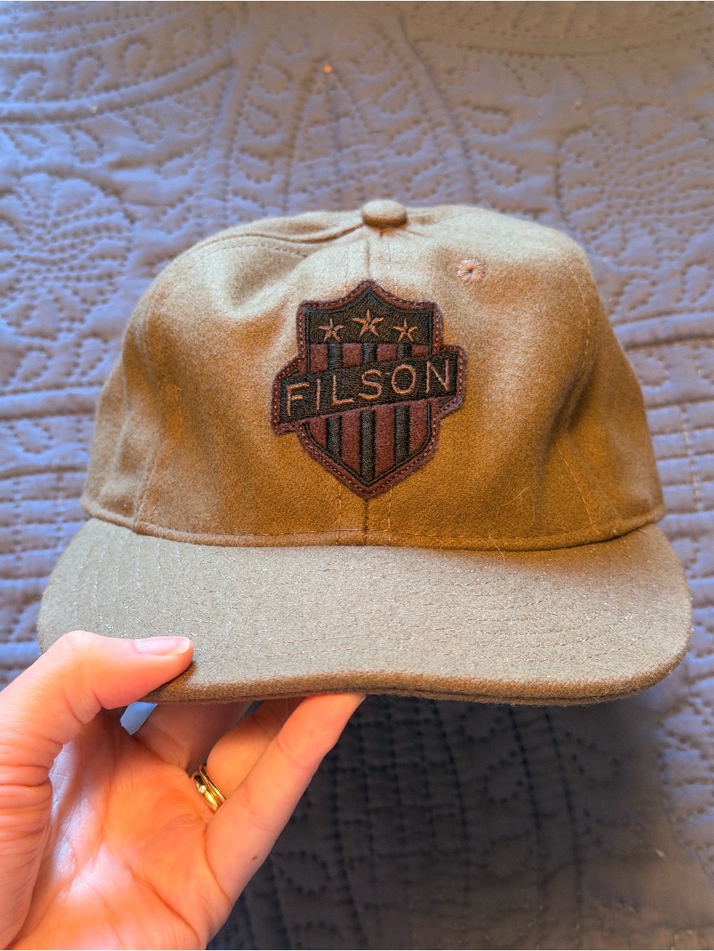 NWOT Limited Edition Filson Olive Green Wool Patch Cap